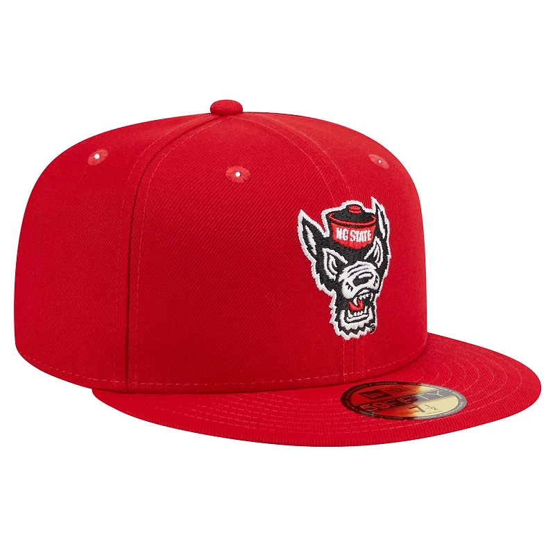 Casquette ajustée 59FIFTY NC State Wolfpack rouge New Era pour homme