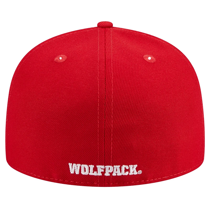Casquette ajustée 59FIFTY NC State Wolfpack rouge New Era pour homme
