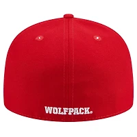 Casquette ajustée 59FIFTY NC State Wolfpack rouge New Era pour homme