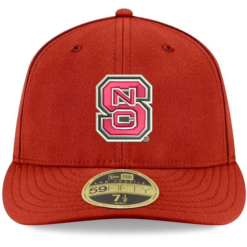 Casquette ajustée rouge NC State Wolfpack Basic Low Profile 59FIFTY New Era pour homme