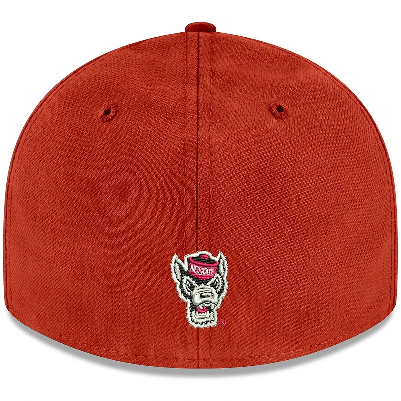 Casquette ajustée rouge NC State Wolfpack Basic Low Profile 59FIFTY New Era pour homme