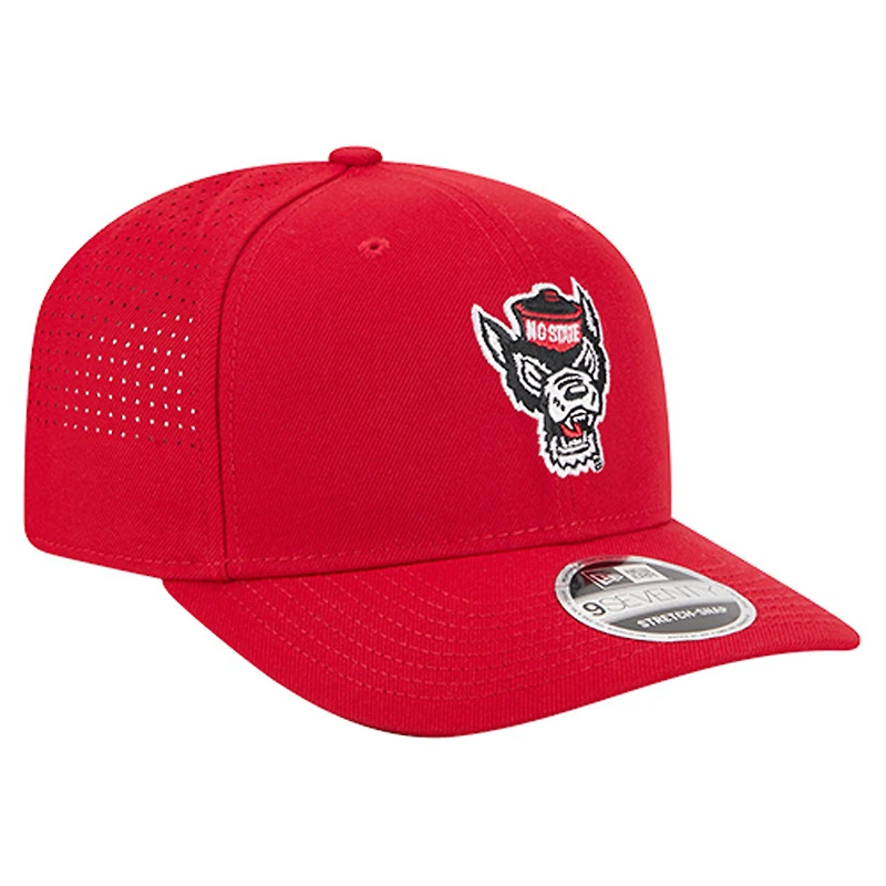 Casquette ajustable New Era rouge NC State Wolfpack Team 9SEVENTY pour homme