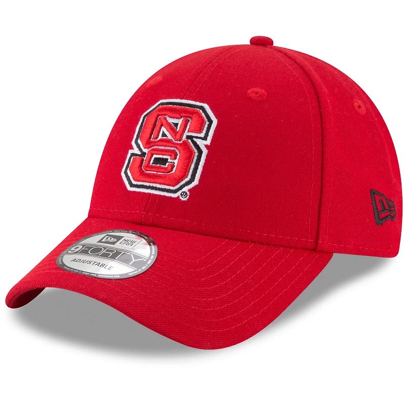 Casquette ajustable The League 9FORTY NC State Wolfpack rouge New Era pour homme