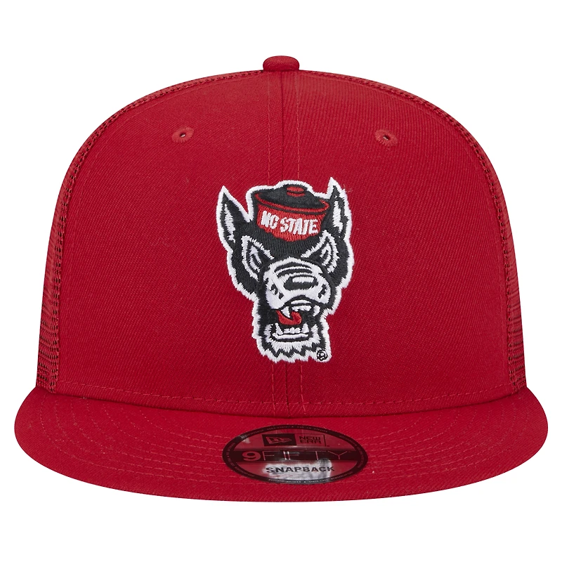 Men's New Era Red NC State Wolfpack Trucker 9FIFTY Snapback Hat