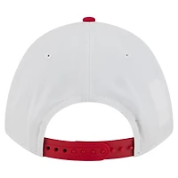 Men's New Era White/Red NC State Wolfpack Arch Two-Tone Rope 9FORTY A-Frame M-Crown Adjustable Hat