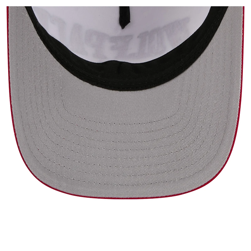 Men's New Era White/Red NC State Wolfpack Arch Two-Tone Rope 9FORTY A-Frame M-Crown Adjustable Hat