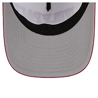 Men's New Era White/Red NC State Wolfpack Arch Two-Tone Rope 9FORTY A-Frame M-Crown Adjustable Hat