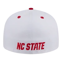 Men's New Era White/Red NC State Wolfpack On-Field Baseball Fitted Hat