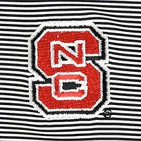 Men's Peter Millar Black NC State Wolfpack Jubilee Striped Performance Jersey Polo