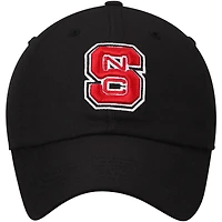 Casquette ajustable noire NC State Wolfpack avec logo principal pour hommes Top of the World