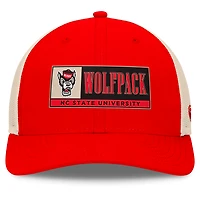 Men's Top of the World Red/Natural NC State Wolfpack Bennett Trucker Adjustable Hat