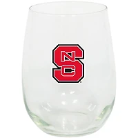 NC State Wolfpack 15oz. Stemless Wine Glass