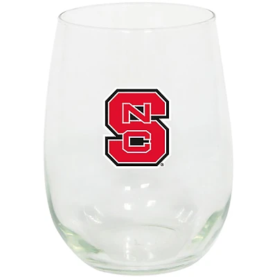 NC State Wolfpack 15oz. Stemless Wine Glass