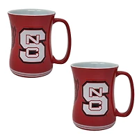 Lot de deux tasses sculptées pour barista NC State Wolfpack de 473 ml