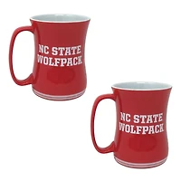 Lot de deux tasses sculptées pour barista NC State Wolfpack de 473 ml