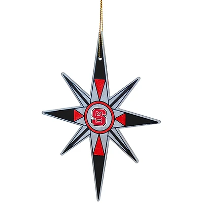 NC State Wolfpack Stained Glass Snowflake Ornament