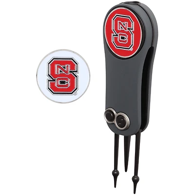 Outil de réparation pour lame de couteau NC State Wolfpack et deux marqueurs de balle