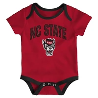 Newborn & Infant Outerstuff NC State Wolfpack Three-Pack All Day Play Bodysuit Set