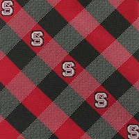 Cravate tissée à carreaux des Wolfpacks de l'État de Caroline du Nord - Rouge/Noir