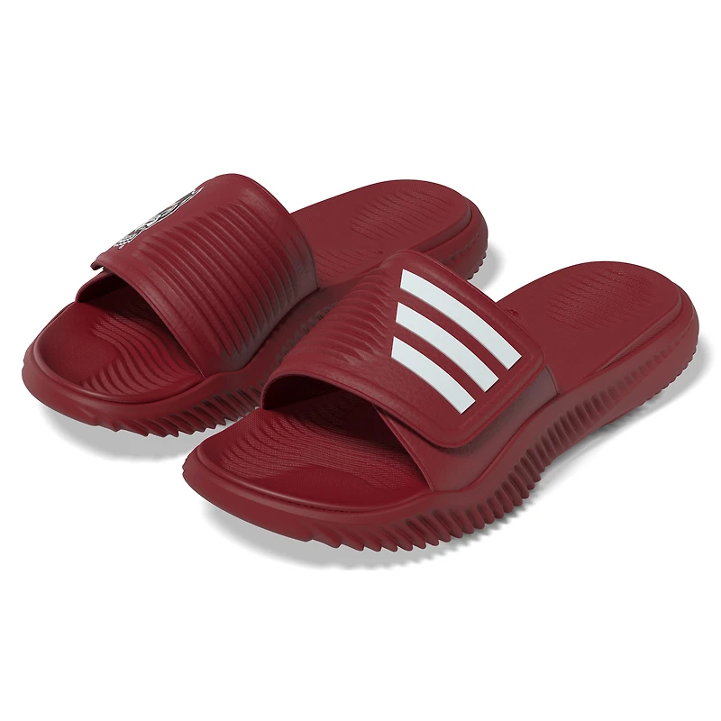 Sandales à glissière unisexe adidas NC State Wolfpack Alphabounce 2.0 rouges