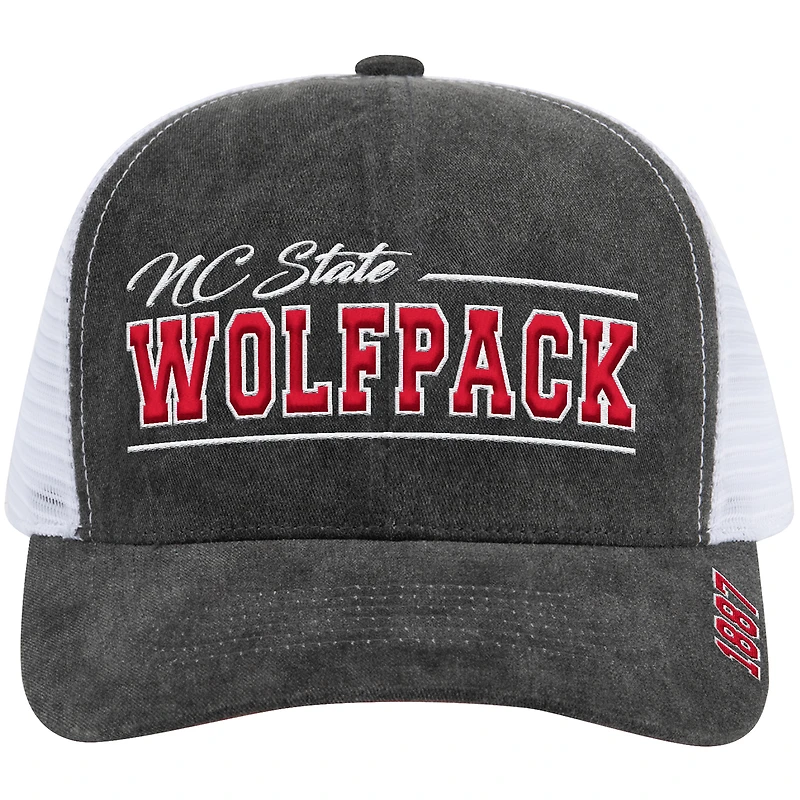 Casquette de camionneur ajustable unisexe grise Colosseum NC State Wolfpack Billy 2400