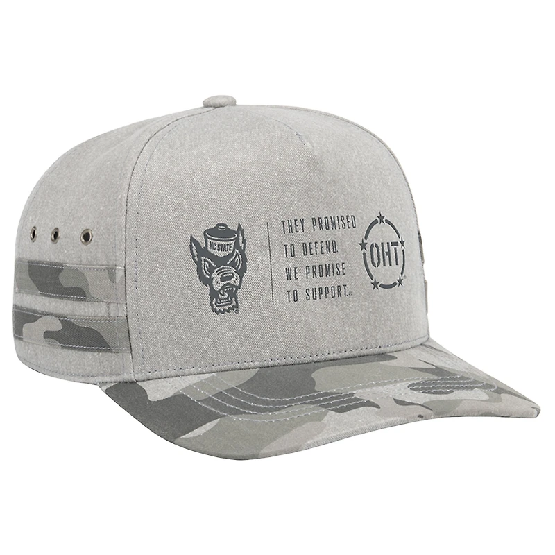 Casquette unisexe ajustable Colosseum Grey NC State Wolfpack OHT Squad Podium