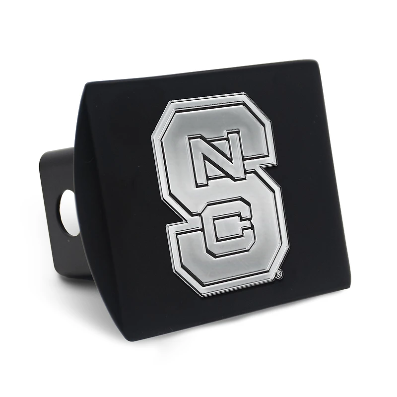 Housse d'attelage WinCraft NC State Wolfpack Premium en métal chromé avec logo