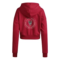 Women's adidas Red NC State Wolfpack Campus Queen Cropped Pullover Hoodie