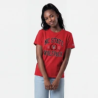 T-shirt de style vie Scarlet NC State Wolfpack pour femmes, championnes