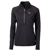 Women's Cutter & Buck NC State Wolfpack Adapt Eco Knit Stretch Recycled Half-Zip Pullover Top