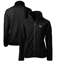 Women's Cutter & Buck Black NC State Wolfpack Cascade Eco Sherpa Full-Zip Fleece Jacket