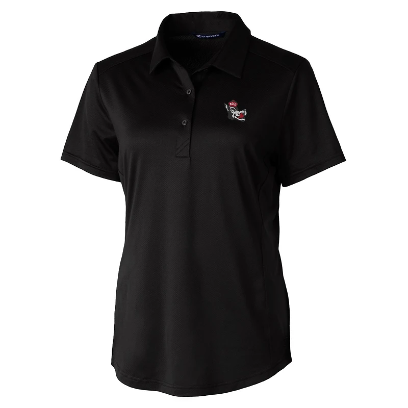 Women's Cutter & Buck Black NC State Wolfpack Vault Prospect Textured Stretch Polo