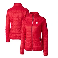 Women's Cutter & Buck Red NC State Wolfpack Rainier Eco Insulated Puffer Full-Zip Jacket