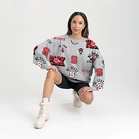 Women's Gameday Couture Gray NC State Wolfpack Always on Repeat Fleece Sweatshirt