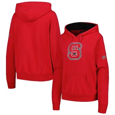 Sweat à capuche gros logo Stadium Athletic NC State Wolfpack pour femme, rouge