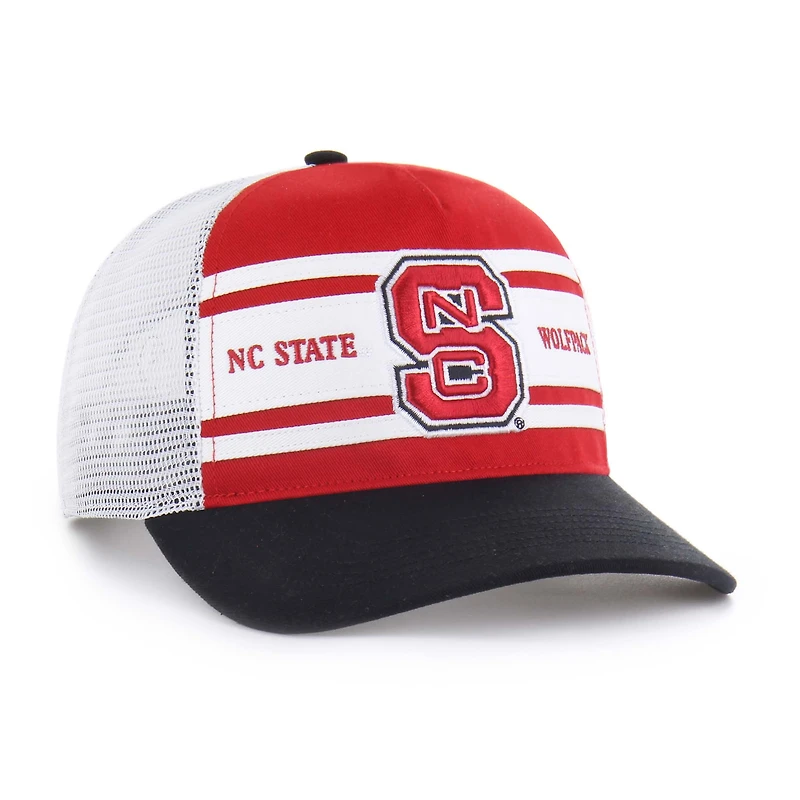 Casquette de camionneur ajustable à rayures rouges pour jeunes '47 NC State Wolfpack Super Stripe Hitch