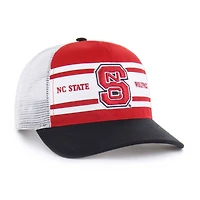 Casquette de camionneur ajustable à rayures rouges pour jeunes '47 NC State Wolfpack Super Stripe Hitch