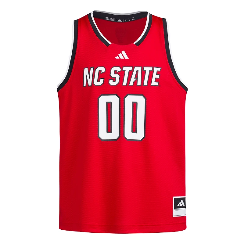 Youth adidas #00 Red NC State Wolfpack Swingman Jersey