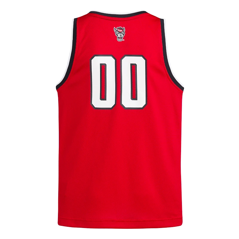 Youth adidas #00 Red NC State Wolfpack Swingman Jersey