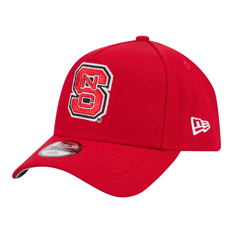 Casquette ajustable New Era rouge NC State Wolfpack 9FORTY pour jeunes