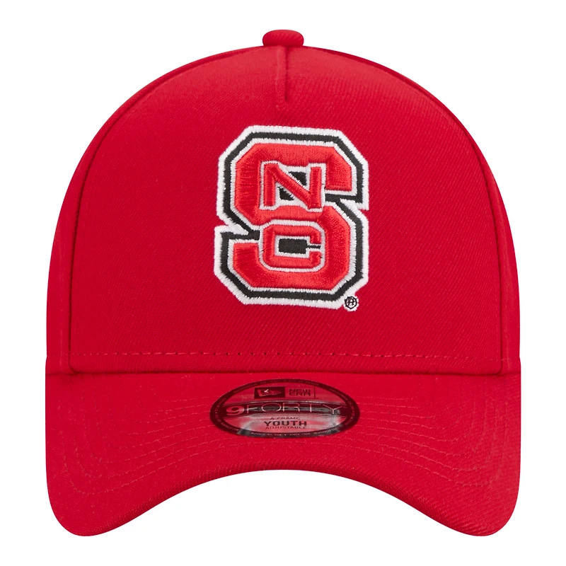 Casquette ajustable New Era rouge NC State Wolfpack 9FORTY pour jeunes