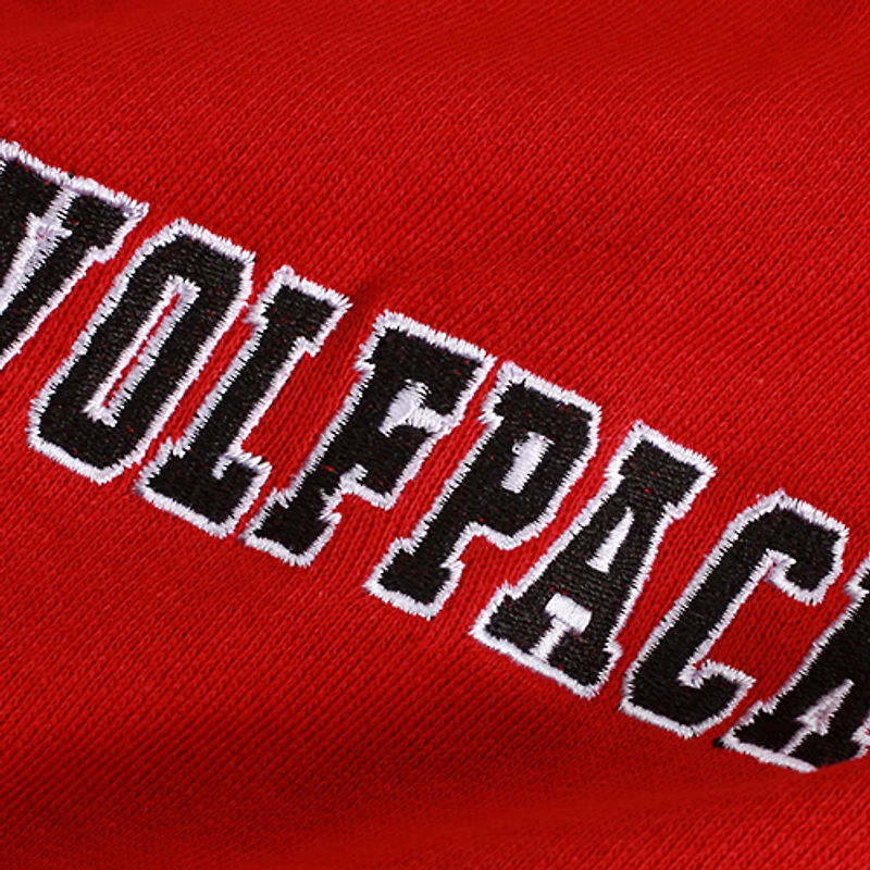Sweat à capuche rouge avec grand logo NC State Wolfpack pour jeunes Stadium Athletic