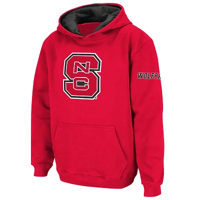 Sweat à capuche rouge avec grand logo NC State Wolfpack pour jeunes Stadium Athletic