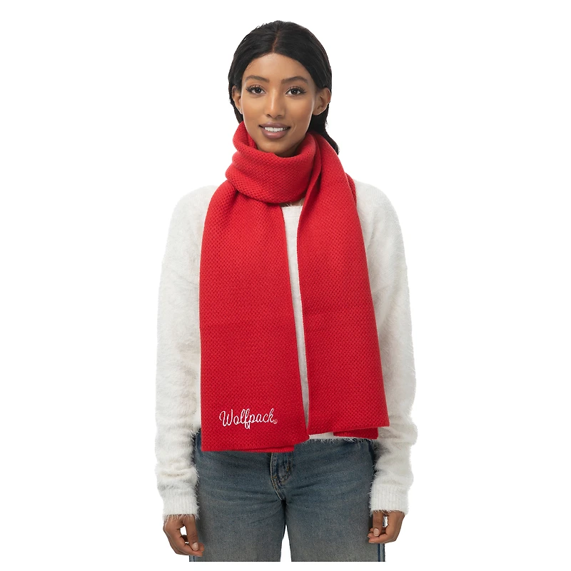 Écharpe tricotée ZooZatz rouge NC State Wolfpack Fashion