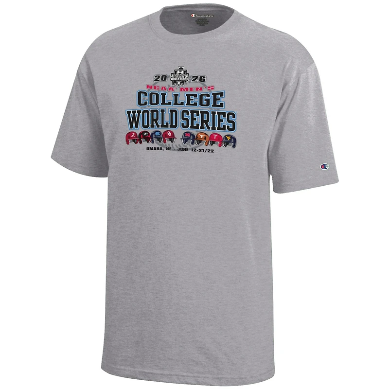 Youth Champion  Gray NCAA Merchandise 2026 Baseball Men's College World Series Champions Bracket T-Shirt
