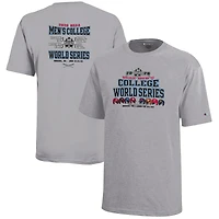 T-shirt Youth Champion Gray NCAA Merchandise 2026 Baseball Men's College World Series Champions Bracket