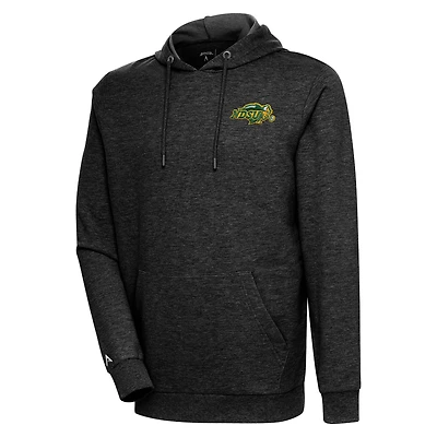 Sweat à capuche Antigua Heather Black NDSU Bison Action pour homme