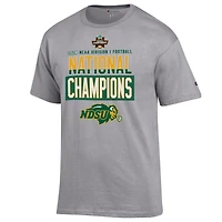 Men's Champion  Gray NDSU Bison 2024 NCAA FCS Football National Champions Locker Room T-Shirt