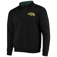 Men's Colosseum Black NDSU Bison Tortugas Logo Quarter-Zip Jacket