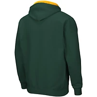 Sweat à capuche zippé NDSU Bison Arch & Logo 3.0 pour homme vert Colosseum